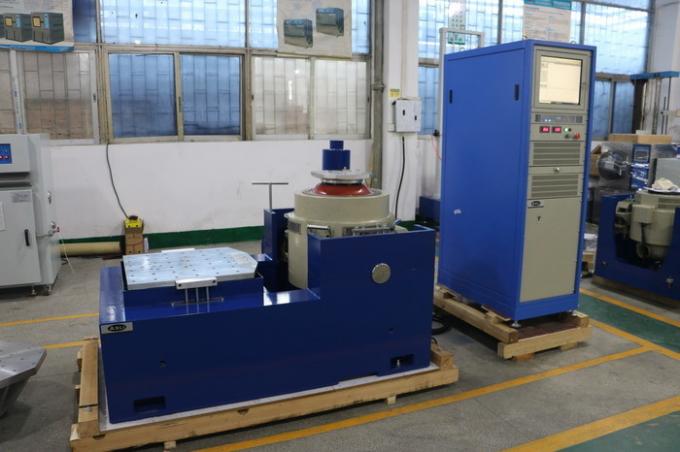 High frequency vibration testing system with large moving coil — side view